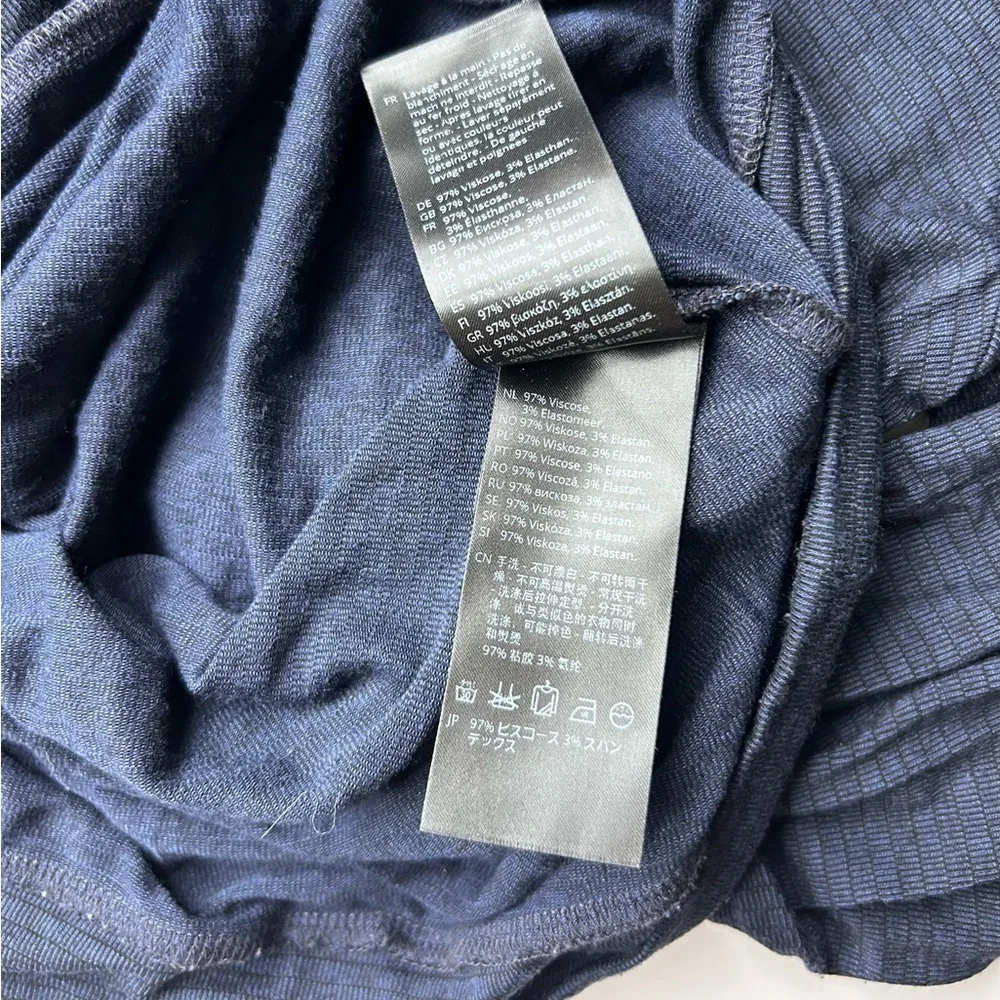 OSKA elegant navy/indigo striped long sleeve top/tunic - so soft on the skin! - Picture 4 of 8